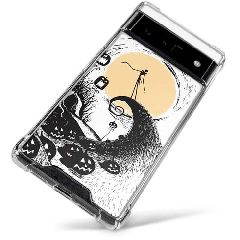 Disney The Nightmare Before Christmas Jack on Spiral Hill Art Google Pixel 6 Clear Case